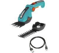 Gardena 9888-20 Kit Cisaille A Gazon Comfortcut Li + Bush Cutle Blade - 3.6 V/3.0 AH - Protección de cuchillas de cable USB -C