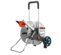 Gardena AquaRoll L Easy Metal: Carro portamanguera grande, capacidad de hasta 100 m, muy estable, guía para manguera con bastidor metálico (18550-20)
