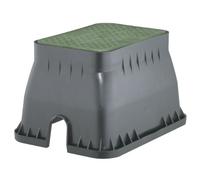 Gardena Arqueta Rectangular 4 vías para ubicar hasta 4 válvulas de riego de 24 V. Máx. Carga sobre la Tapa 1300 Kg.