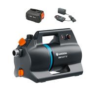 Gardena Bomba de jardín con batería 3000 Silent 18V P4A Set listo para usar: Potente, Operación silenciosa, Cuerpo protegido contra lluvia y UV, Protección contra el funcionamiento en seco (14610-20)