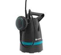 Gardena Bomba sumergible de aguas limpias 8600 Basic: bomba drenaje conexión flexible mangueras, 8600 l/h, aspiración plana hasta 4mm, interruptor flotación funcionamiento continuo (9001-47)