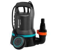 Gardena Bomba sumergible de aguas limpias 9000: bomba aguas limpias 9000 l/h, interruptor flotación funcionamiento continuo, aspiración plana hasta 2 mm, sistema acoplamiento rápido, 300 W (09030-20)