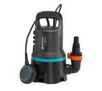 Gardena Bomba sumergible de aguas residuales 9000: bomba sum. caudal 9000 l/h, automática, int. flotación func. continuo, partículas suciedad hasta 25 mm, sistema acoplamiento rápido, 300 W (9040-20)