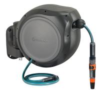 GARDENA Carrete retráctil montado en la pared 8040-50 pies con guía de manguera, retracción automática para un fácil riego