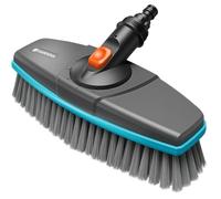 Gardena Cleansystem Cepillo Acoplable Suave: Cepillo para Limpiar Superficies delicadas, cerdas Suaves, Giratorio, para conectar al Mango Cleansystem, Ideal para Superficies Grandes (18810-20)