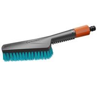 Gardena Cleansystem Cepillo de Mano S Duro: Cepillo de Limpieza con conexión de Manguera, Forma Plana, para Zonas estrechas y Superficies Resistentes, con Flujo Regulable (18844-20)