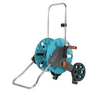 Gardena CleverRoll M: Carro para mangueras con una capacidad de hasta 60 m, particularmente estable, con clip para almacenar jeringas, antigoteo, lado de manivela libremente seleccionable (18511-20)