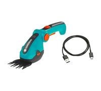 Gardena Tijeras cortacésped a batería ComfortCut Li: Tijeras cortacésped para Bordes, Ancho de Corte 8 cm, Mango ergonómico y Flexible, con indicador de batería, Cuchillas extraíbles (9887-20)
