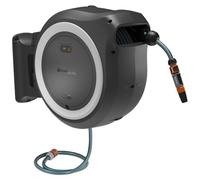 Gardena Conjunto Listo Para Usar Portamanguera de Pared con Batería PowerRoll XL: Portamanguera automático con manguera de 35 m, guía y RollControll, conjunto completo con batería (18642-20)