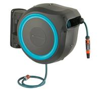 Gardena Enrollador de manguera automático de pared RollUp L 30 m con borde blanco