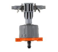 Gardena Gotero Regla Ajustable de presión Caudal Regulable de 1 a 8 l/h con Escala de graduación, Contenido: 5 goteros lineales y 1 tapón de Cierre.