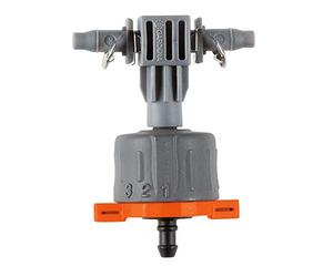 Gardena Gotero Regla Ajustable de presión Caudal Regulable de 1 a 8 l/h con Escala de graduación, Contenido: 5 goteros lineales y 1 tapón de Cierre.