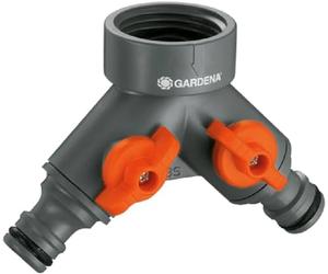 Gardena Grifo de 2 Vías 3/4-irrigazione Conexiones, Multicolor, única