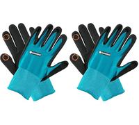 Gardena Guantes de jardinería 9/L: Guantes para Trabajos de jardinería, protección contra la Humedad Gracias a la Superficie de nitrilo, Mobile Touch para Usar Smartphones (11512-20) (Paquete de 2)