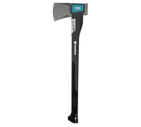 GARDENA hacha de corte 2800 S: hacha versátil para diversos trabajos con madera, recubrimiento antiadherente, protección contra impactos de acero inoxidable, función martillo, 70 cm (8719-48)