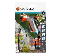 Gardena Indoor Equipamiento básico: Set de Inicio Compuesto por Conector de Grifo Interior, Conector de Manguera, Parada de Agua y Ducha de balcón, para Jardines pequeños (18274-20)