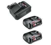 Gardena Kit de Inicio P4A QC AL18V 44 + 2X 2,5 Ah Baterías y Cargadores: Parte de la Serie Power FOR All, Rendimiento Constante, Carga rápida, Indicador de Estado de Carga (14914-20)
