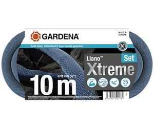 Gardena Liano Xtreme 1/2 pulgadas, set 10 m: Manguera de jardín ultra robusta de tejido, para grifos de agua interiores, manguera interna de PVC, ligera, resistente a la climatología (18460-20)