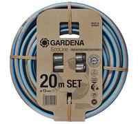 Gardena manguera Ecoline 1/2 pulgadas, 20 m, incluyen las piezas del sistema: Manguera de jardín, plástico reciclado, sin sustancias tóxicas, Power-Grip, resistente al hielo y rayos UVA (18931-20)