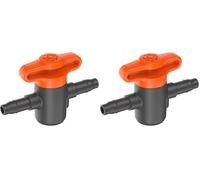 Gardena Micro-Drip-System Llave de pasode, 4,6 mm (3/16 Pulgadas): para la regulación o Cierre de ramales de tuberías, Ajuste Continuo, Contenido: 2 Unidades (13217-20) (Paquete de 2)