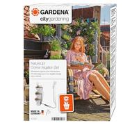 Gardena NatureUp Set de esquina, grifo, sistema de riego invisible para hasta 12 plantas, posibilidad de conexión al programador 5.5x22x32 cm