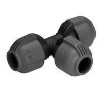 GARDENA Pieza en T 25 mm es un parte del sistema de riego enterrado GARDENA, permite ramificar fácilmente el tubo de conexión, negro, gris 2771-20