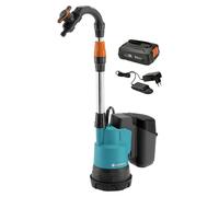 Gardena Power for All 18V Bomba para depósito de aguas pluviales a batería P4A READY (18 V, 1 batería, Capacidad de bombeo máx.: 2.000 l/h) +...