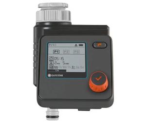 Gardena Programador de Riego Selectivo - Para Grifos 20/27 y 26/34 - Hasta 3 Programas Individuales, Modo Manual, Módulo Extraíble, Alerta Batería Baja y Conexión Sonda Humedad
