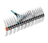 Gardena Rastrillo escarificador combisystem rastrillo para Quitar Musgo y césped enmarañado, Ancho de Trabajo 35 cm, Acero de Calidad, Apto para rastrillar residuos y Piedras (3392-20)