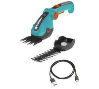 Gardena Set de Tijeras cortacésped y para setos con batería ComfortCut Li: Tijeras cortacésped para Bordes y setos, Mango ergonómico, indicador de batería LED, Cuchillas extraíbles (9888-20)