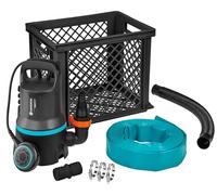 Gardena Set inundación 9000: Bomba sumergible con caudal de 9000 l/h, función automática, filtro de partículas de hasta 25 mm, incl. conexión de manguera y caja de almacenamiento, 300 W (9041-20)