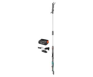 Gardena Sierra Telescópica de Batería P4A HighCut 250/18V Set Listo para Usar : Telescópico, hasta 4 m de Alcance, Cuchillas de Acero, Cabezal pivotante, Sin Cable (14774-20)