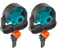 Gardena Sistema Micro-Drip aspersor 6 configuraciones: 6 Formas Diferentes de riego, Alcance del aspersor Regulable, 2 Piezas (13324-20) (Paquete de 2)
