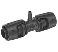Gardena sistema Micro-Drip pieza de reductor en T: Práctica conexión en T para pasar de un tubo de 13 mm a un tubo de 4,6 mm, técnica de conexión Quick & Easy, reutilizable (13204-20)