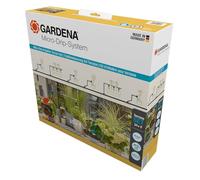 Gardena Sistema Micro-Drip Set de riego por Goteo para terraza (30 Plantas): Set de Inicio, de instalación inmediata, Sistema de riego eficiente, técnica de conexión fácil & Flexible (13400-20)