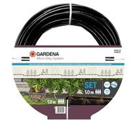 Gardena sistema Micro-Drip set de riego por goteo setos/arbustos (50m): Set de inicio listo para usar, sistema de riego eficiente, técnica de conexión fácil & flexible (13501-20)