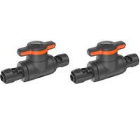 Gardena sistema Micro-Drip válvula reguladora y cierre 13 mm (1/2 pulgadas): Cierre de tubo fácil y regulación gradual del paso de agua, accesorio para tubos de distribución y gotero (13207-20)