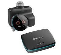 Gardena Smart Dual Water Control Kit Control de Agua; Inteligente: riego controlado por Datos, integración de hogar Inteligente, para Dos Espacios de jardín Independientes, Tecnología de válvula de