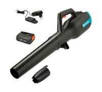 Gardena Soplador de batería PowerJet 18V P4A Set listo para usar: Eliminación de hojas, Velocidad ajustable, Alto volumen de aire, Ligero, Sin cable (14890-20)