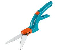 GARDENA Tijeras cortacésped Classic: Tijeras de jardinería azul, naranja, orientables, rotable 360°, directo al suelo, recubierta antihaderente (8731-30)