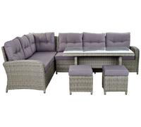 Gardeneas Conjunto de sofá y mesa exterior (4 pcs)