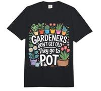 Gardeners Don't Get Old They Go To Pot Chistes sobre Plantas Comfort Colors Adult Heavyweight T-Shirt