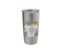 Gardeners Don't Get Old They Go To Pot Chistes sobre plantas Vaso térmico de acero inoxidable de doble pared