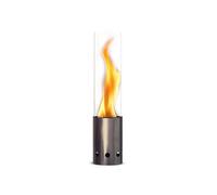 GARDENFLARE Chimenea de mesa al aire libre - Fuego de mesa de acero inoxidable sin humo y tubo de fuego para balcón y terraza - Decoración de jardín de alta calidad, portavelas con funcionamiento de