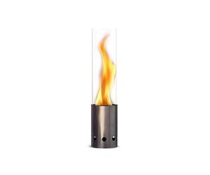 GARDENFLARE Chimenea de mesa al aire libre - Fuego de mesa de acero inoxidable sin humo y tubo de fuego para balcón y terraza - Decoración de jardín de alta calidad, portavelas con funcionamiento de