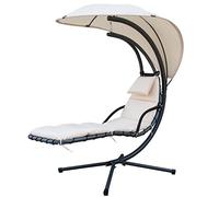 Gardenia Kelly - Hamaca Colgante Tipo balancín con Parasol, Color Beige