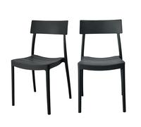 GARDENIA Roma Silla, Polipropileno, Antracita, 2, Unidad