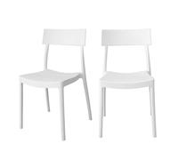 GARDENIA Roma Silla, Polipropileno, Blanco, 2, Unidad