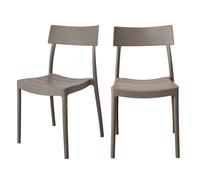 GARDENIA Roma Silla, Polipropileno, Tórtola, 2, Unidad