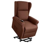 Gardenia - Sillón eléctrico reclinable de Tela, Color marrón Oscuro